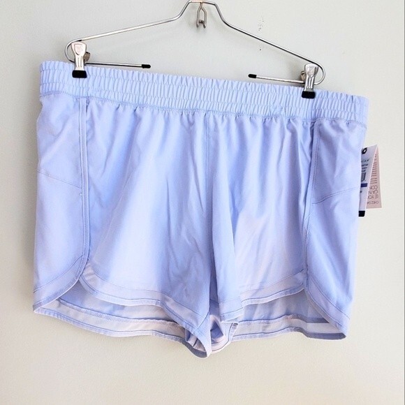 GAIAM NWT Light blue yoga fit summer fitness workout shorts Womens plus size XXL - Picture 1 of 6